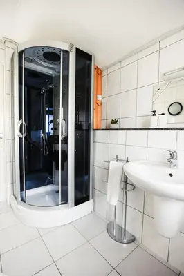Ein Badezimmer in der Unterkunft Ferienapartments in Schierke am Brocken direkte Wanderweglage