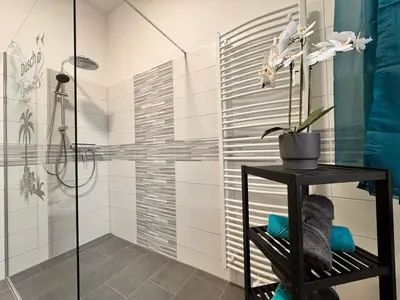 Ein Badezimmer in der Unterkunft Der Fuchsbau - Ferienwohnung 