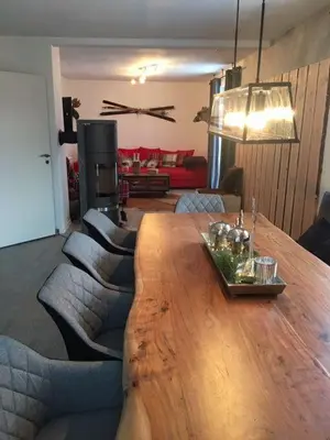 Ein Sitzbereich in der Unterkunft Ferienhaus Sehnsucht-Harz 