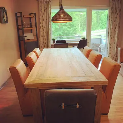 Ein Sitzbereich in der Unterkunft Bocksberg-Baude