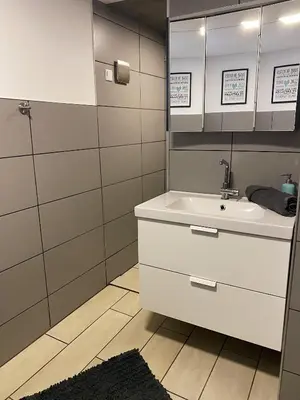 Ein Badezimmer in der Unterkunft Ferienhaus Urlaubsreich
