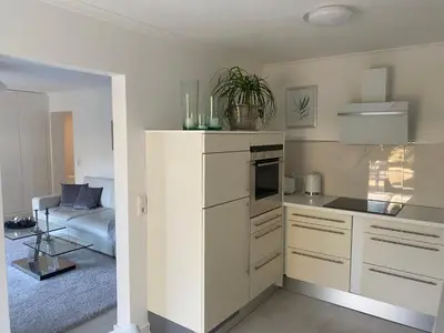 Küche/Küchenzeile in der Unterkunft Ferienwohnung Edelweiss am Steinberg