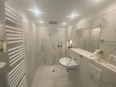 Ein Badezimmer in der Unterkunft Ferienwohnung Edelweiss am Steinberg