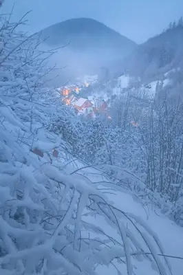 Altes Haus, Untere Etage im Winter