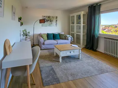 Ein Sitzbereich in der Unterkunft Ferienwohnung Feline