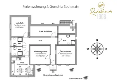 Grundriss der Unterkunft Rodelhaus Braunlage
