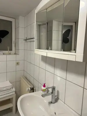 Ein Badezimmer in der Unterkunft Ferienwohnung Altstadtnest