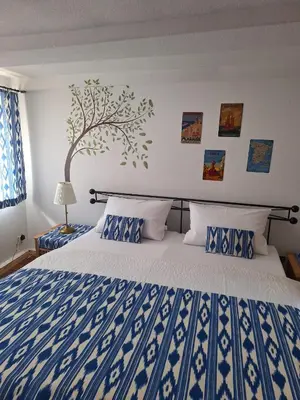 Ein Bett oder Betten in einem Zimmer der Unterkunft Ferienwohnung Altstadtnest