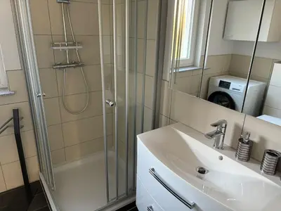 Ein Badezimmer in der Unterkunft Am Kattenberg