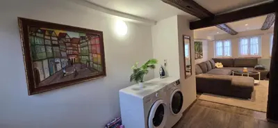 Ein Sitzbereich in der Unterkunft Exklusives Altstadthaus mit Schlossblick zentral in Wernigerode