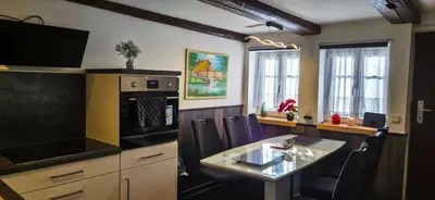 Küche/Küchenzeile in der Unterkunft Exklusives Altstadthaus mit Schlossblick zentral in Wernigerode