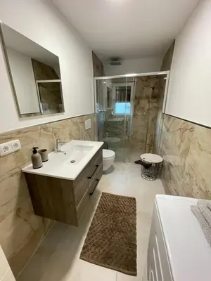 Ein Badezimmer in der Unterkunft HarzRoots A mit Garage