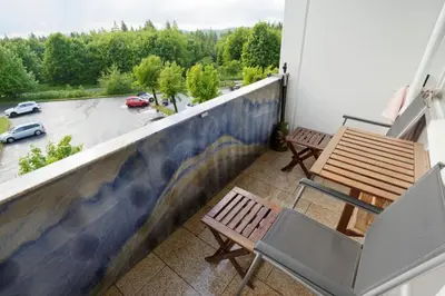 Ein Balkon oder eine Terrasse in der Unterkunft Ferienwohnung Relax 6