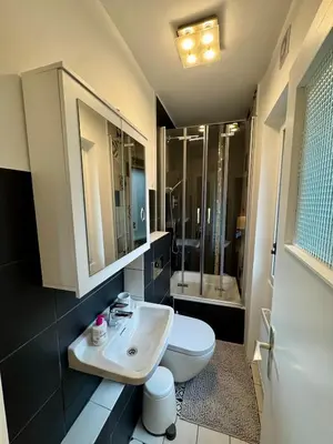 Ein Badezimmer in der Unterkunft FichtenNest Altenau - für 4 Personen und Haustier!