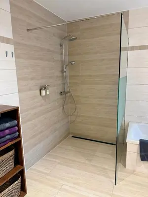 Ein Badezimmer in der Unterkunft Westerhäuser Ferienwohungen