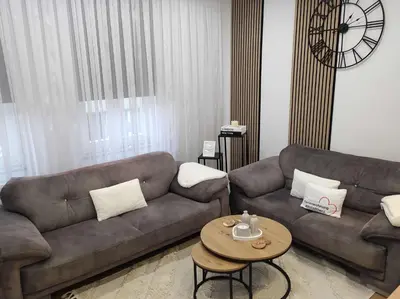 Ein Sitzbereich in der Unterkunft Ferienwohnung Altstadtherz