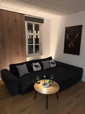 Ein Sitzbereich in der Unterkunft Goslar LIVING 3 - Modern & Zentral
