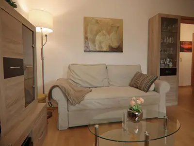Ein Sitzbereich in der Unterkunft Apartment in Braunlage