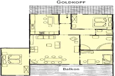 Grundriss der Unterkunft Ferienwohnung im Haus Schiefertal, Wieda