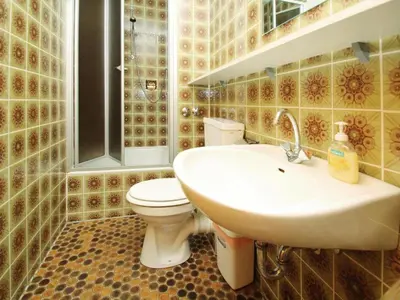 Ein Badezimmer in der Unterkunft Ferienwohnung im Haus Schiefertal, Wieda