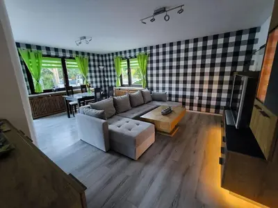 Ein Sitzbereich in der Unterkunft Holiday home Isabel