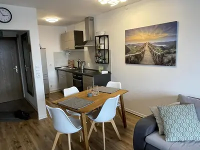Küche/Küchenzeile in der Unterkunft Auszeit 376 Sauna/Hallenbad