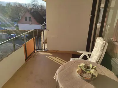 Ein Balkon oder eine Terrasse in der Unterkunft Ferienwohnung Ilse
