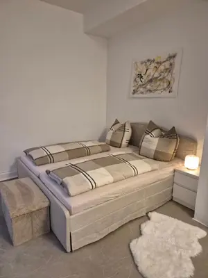 Ein Bett oder Betten in einem Zimmer der Unterkunft Ferienwohnung Altstadt Goslar
