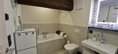 Ein Badezimmer in der Unterkunft Apartments in der Barockscheune
