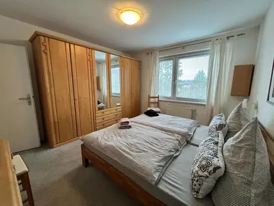 Ein Bett oder Betten in einem Zimmer der Unterkunft Ferienwohnung Vollmer