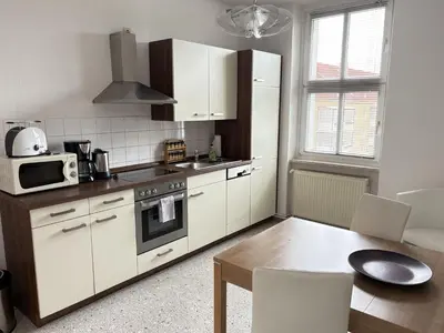 Küche/Küchenzeile in der Unterkunft Gästewohnung 