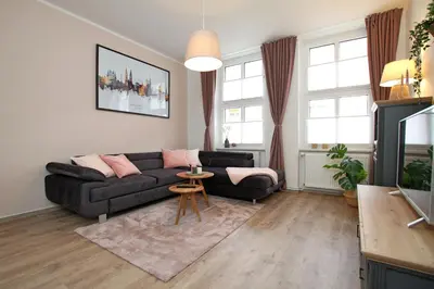 Ein Sitzbereich in der Unterkunft Gästewohnung 