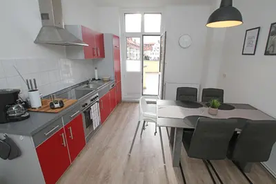 Küche/Küchenzeile in der Unterkunft Gästewohnung 