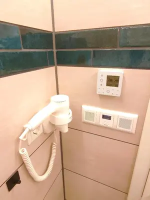 Ein Badezimmer in der Unterkunft Komfortabler Bungalow Am Schlosswald mit privater Sauna&Terrasse - Wernigerode Harz