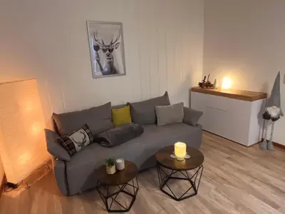 Ein Sitzbereich in der Unterkunft Lillys Apartment