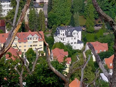 Das Gebäude in dem sich die Ferienwohnung befindet