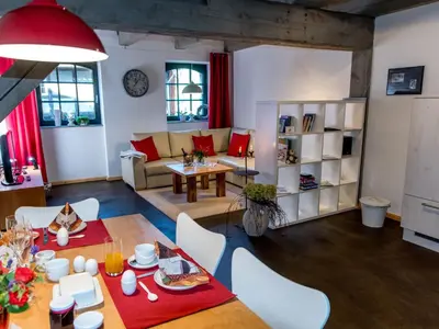Ein Sitzbereich in der Unterkunft Apartment App-1 Speicherwerk by Interhome