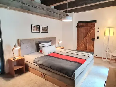 Ein Bett oder Betten in einem Zimmer der Unterkunft Apartment Ferienappartement 3 im Speicherwerk by Interhome