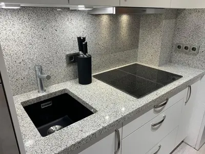 Küche/Küchenzeile in der Unterkunft Apartment Ferienwohnung mit Boxspringbett by Interhome