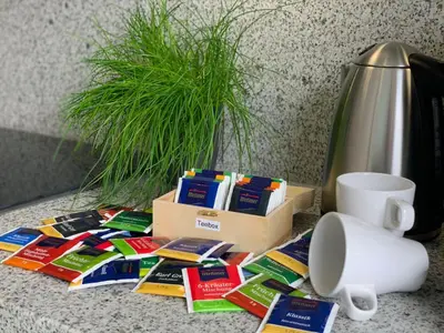 Kaffee-/Teezubehör in der Unterkunft Apartment Ferienwohnung mit Boxspringbett by Interhome