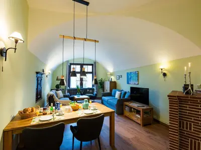 Ein Sitzbereich in der Unterkunft Apartment Gemütliche Ferienwohnung in Goslar by Interhome