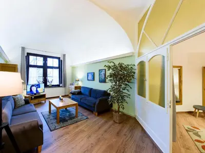 Ein Sitzbereich in der Unterkunft Apartment Appartement in Goslar by Interhome