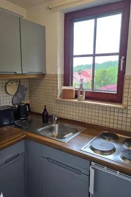Küche/Küchenzeile in der Unterkunft Apartment WALDLIEBE ♡ by Interhome
