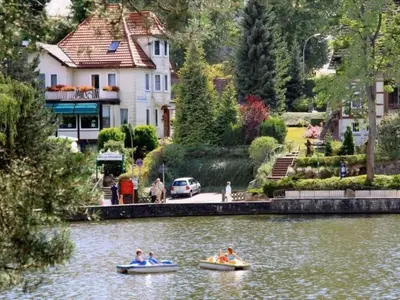 Blick auf einen Fluss in der Nähe der Ferienwohnung