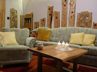 Ein Sitzbereich in der Unterkunft Holiday Home Haus Molle by Interhome