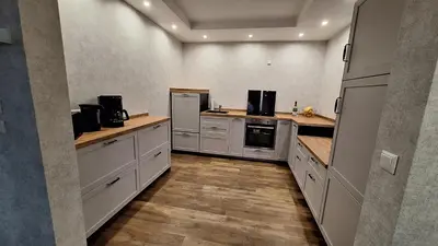 Küche/Küchenzeile in der Unterkunft Ferienhaus Burgblick in Blankenburg Harz Familie Bielenski