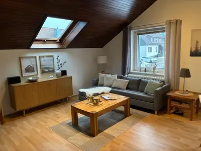 Ein Sitzbereich in der Unterkunft Harz-Urlaub-Altenau - Hunde willkommen