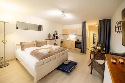 Ein Bett oder Betten in einem Zimmer der Unterkunft Harzliebe