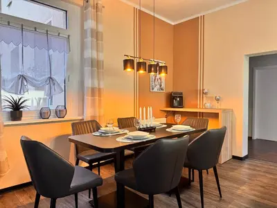 Ein Sitzbereich in der Unterkunft Ferienwohnung 