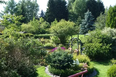 Ein Garten an der Unterkunft Ferienwohnung Dorle
